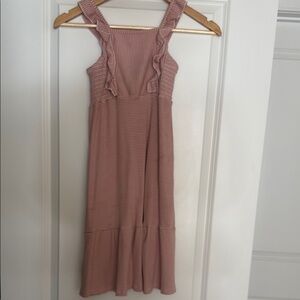 Striped Pink Kids Casual Dress